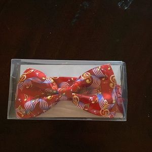Red bow tie for the music lover